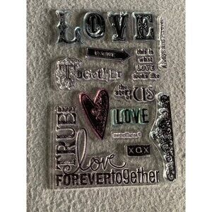 Love-Themed Clear Stamps Set For Scrapbooking & Card Making